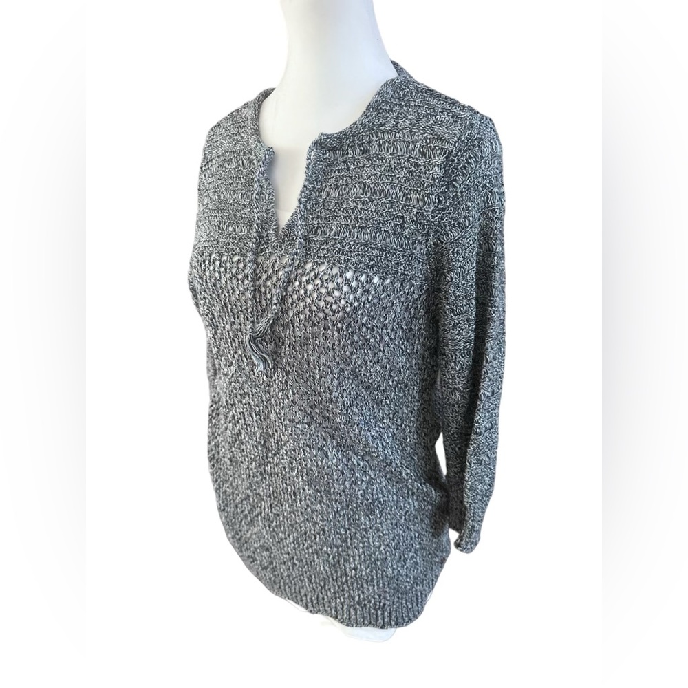 Eddie Bauer Gray Marled Knit Pullover Sweater